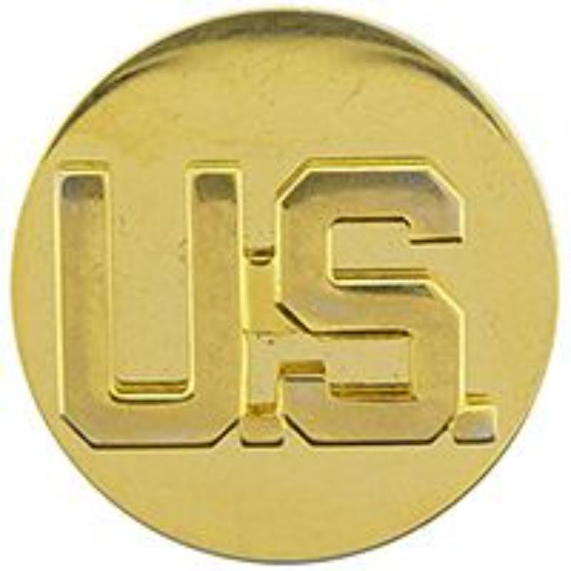 P12692 Pin - Army, ENL, US, Letters - Gold - 1 in.
