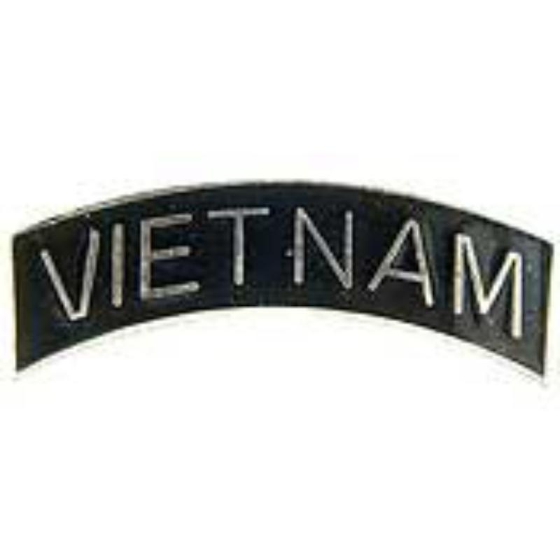 P12774 Pin - Vietnam, Tab - Silver & Black - 1.25 in.