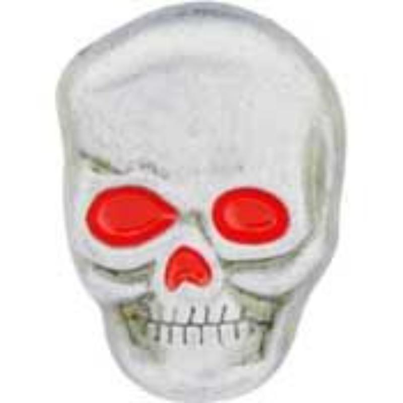 P13002 Pin - Skull, Red Eyes - 1 in.