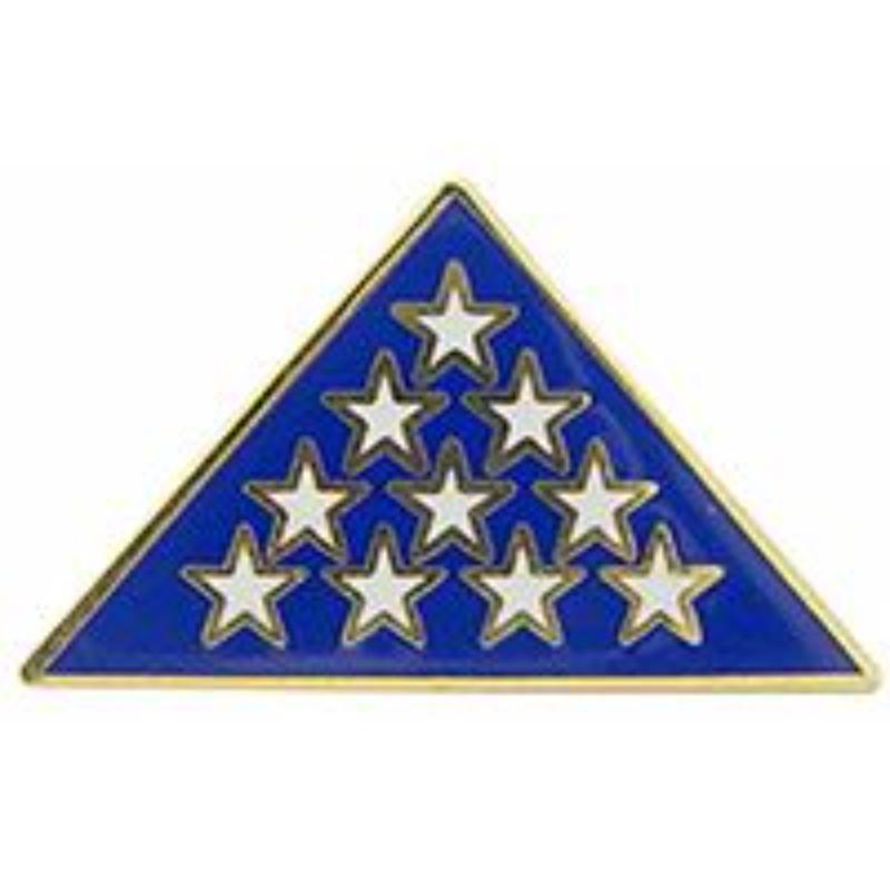 P14096 Pin - Memorial, Flag, Folded - 1.125 in.