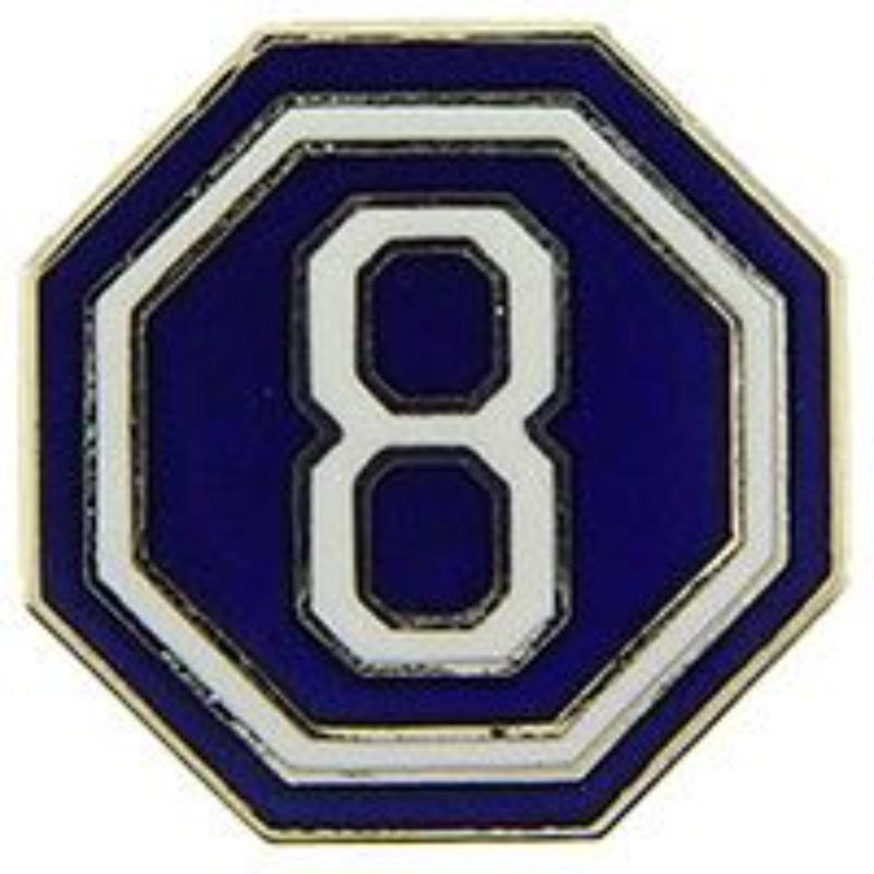 P15577 Pin - Army, 8th Corps - 1 in.