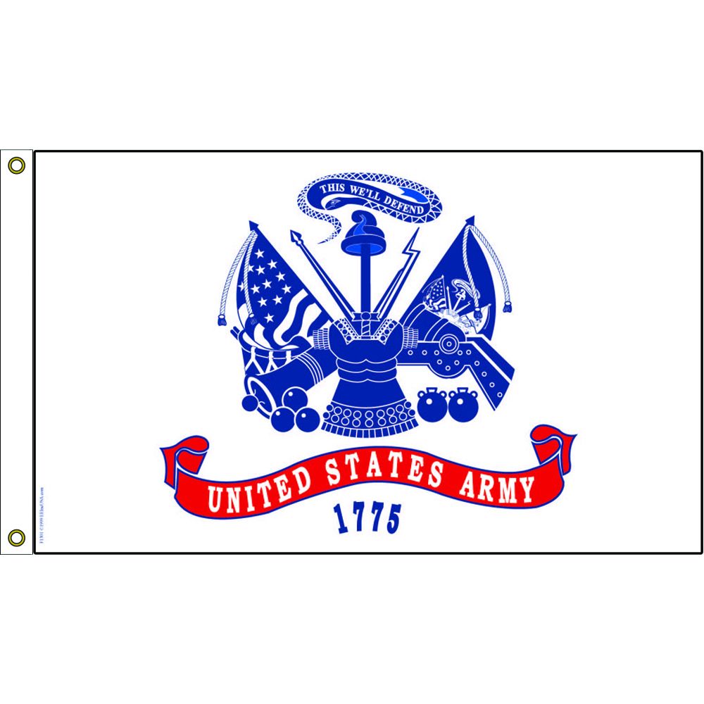 F3201-05 Flag - Army, Nylon-Glow - 3 x 5 ft.