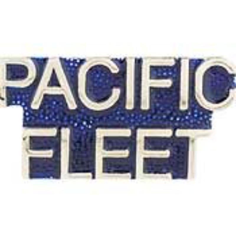 P15670 Pin - USN, Script Pacific Fleet - 1 in.