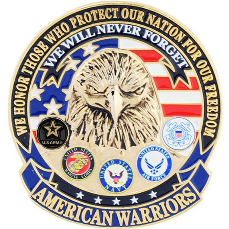 P15702 Pin - American Warriors - 1.125 in.
