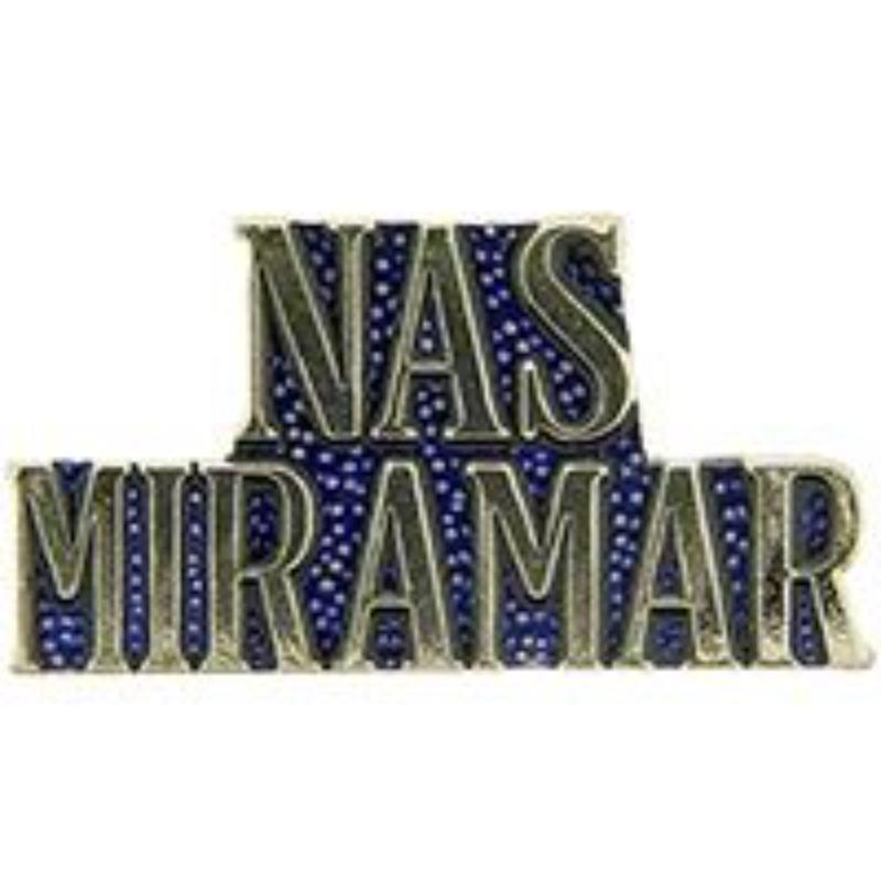P15738 Pin - USS, Nas Miramar - Script - 1.38 in.