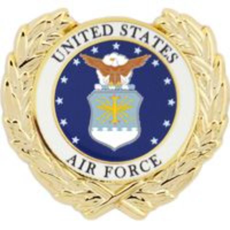 P15776 Pin - USAF Emblem Wreath - 1.125 in.