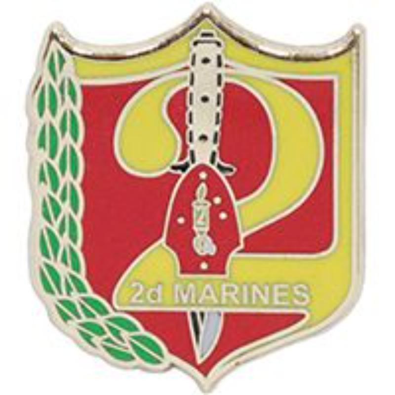 P15790 Pin - USMC, 2nd Regiment - 1 in.