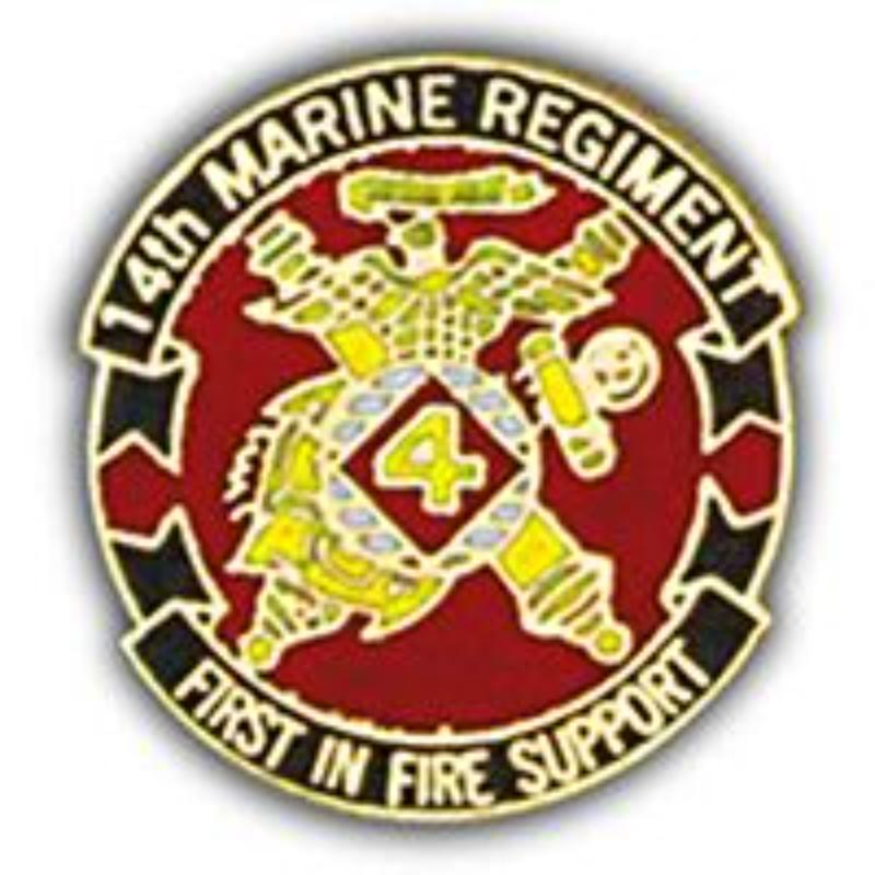 P15801 Pin - USMC, 14th Regiment - 1 in.