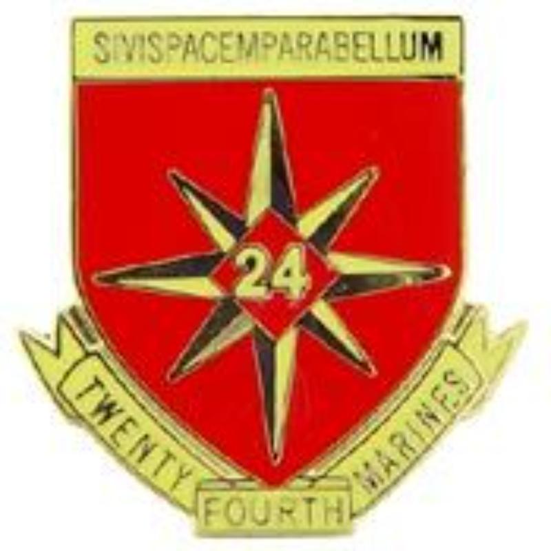 P15803 Pin - USMC, 24th Regiment - 1 in.