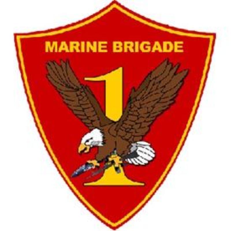 P15806 Pin - USMC, 1st Marine Brigade - 1 in.