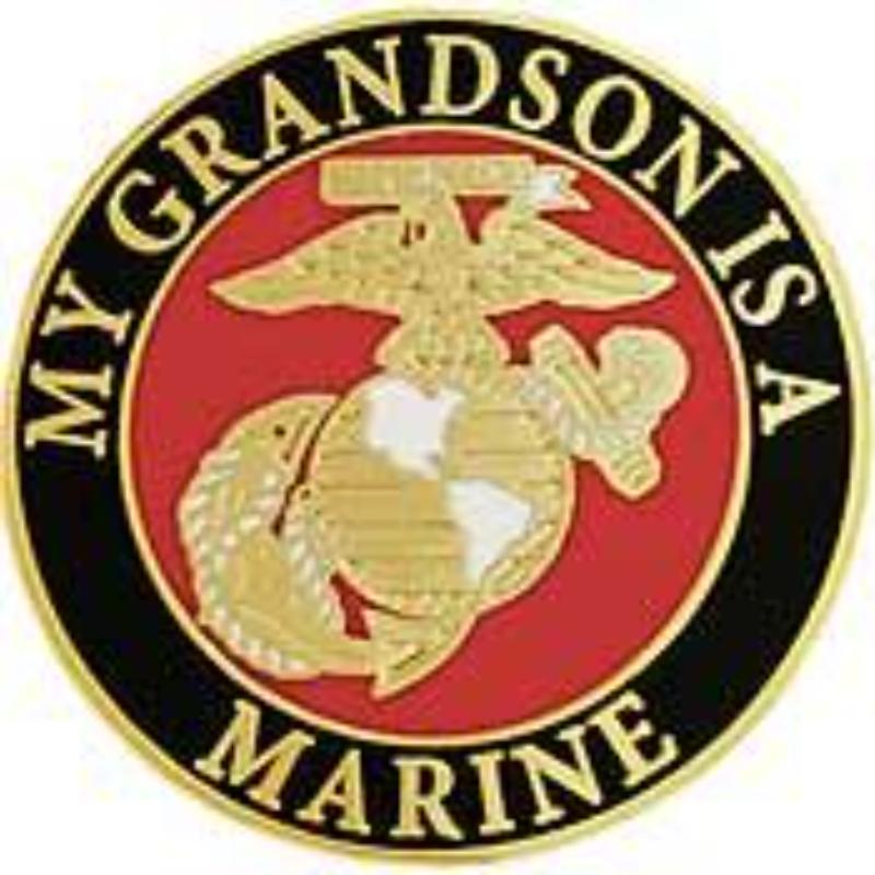P15813 Pin - USMC Logo, Grandson - 1.25 in.