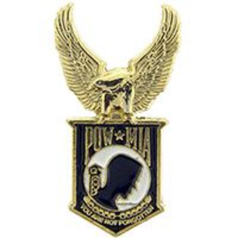 P15821 Pin - Pow Mia, Eagle Wings - 1 in.