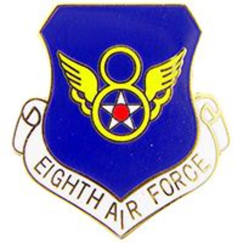P15955 Pin - USAF, 8th, Shield - 1.625 in.