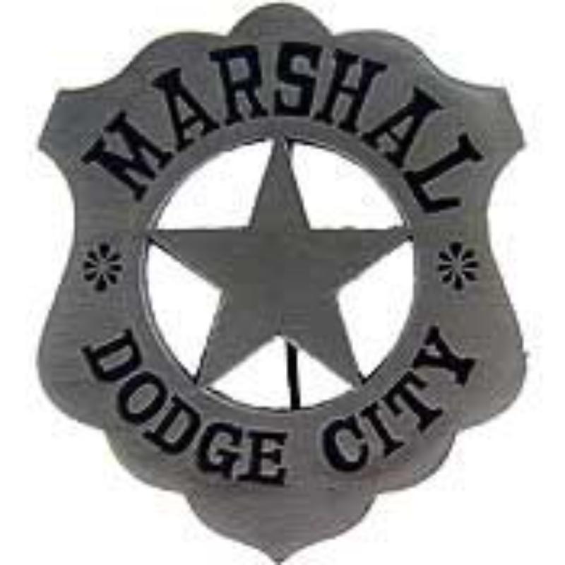 P40071 decal - Dodge City - Pewter - 2 in.