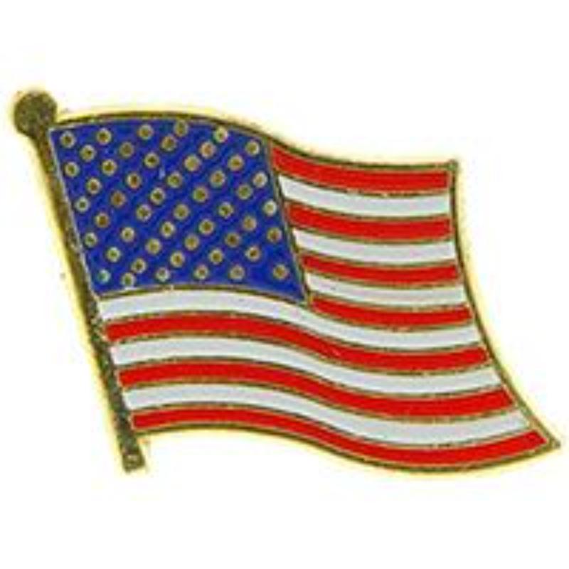 P60571 Pin - USA Flag, Wavy - 1 in.
