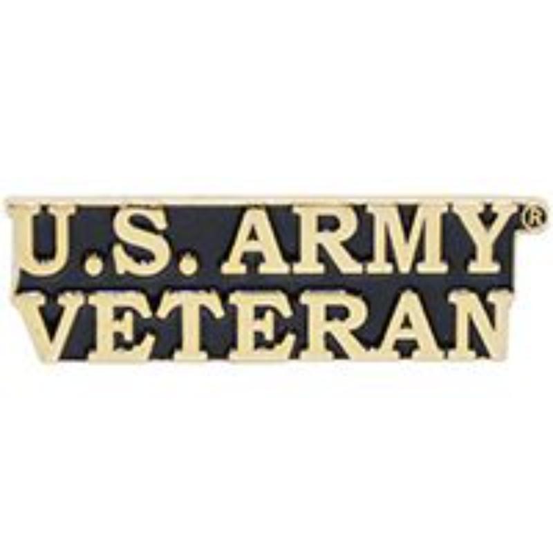 P62781 Pin - Army, Script Veteran - 1.75 in.