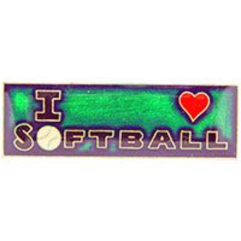 P63507 Pin - Softball, I Love - 1 in.
