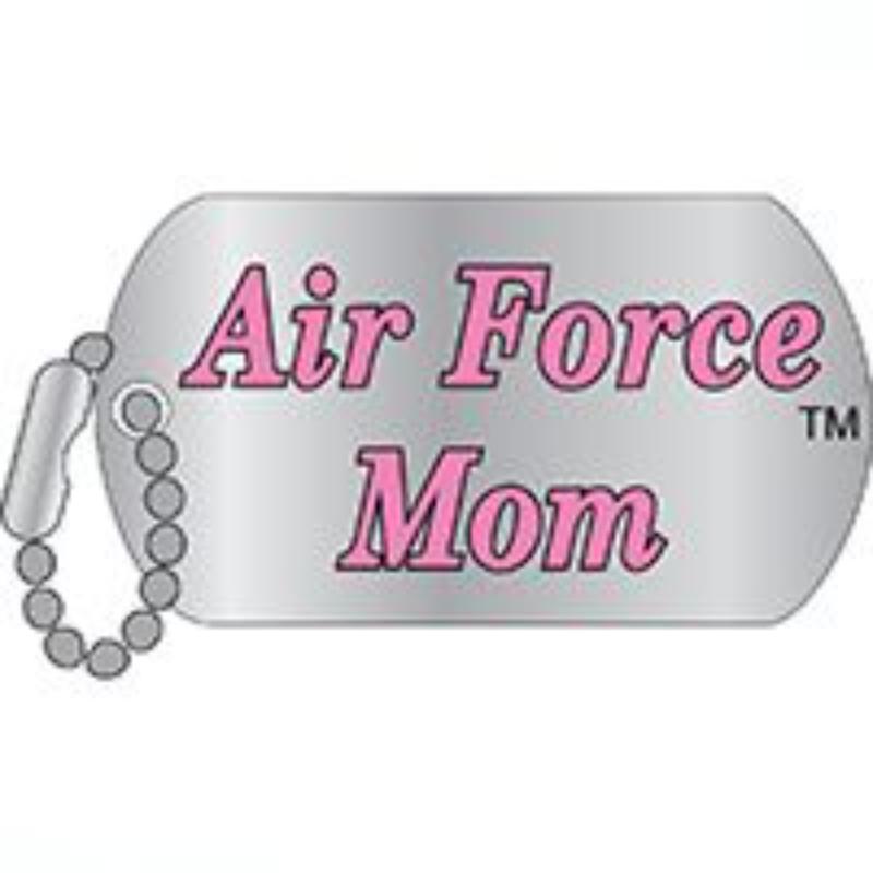 P63905 Pin - USAF, Mom - Dog Tag - 1.25 in.