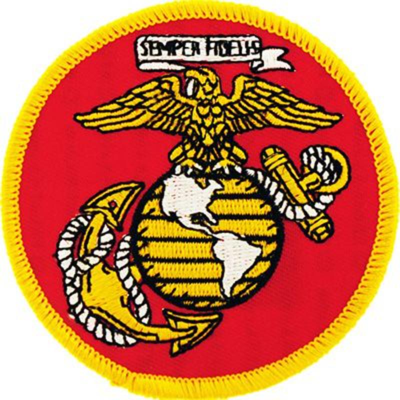 Picture of Eagle Emblems PM0005 Patch - USMC Logo&#44; Globe Anchor - 3.63 in.