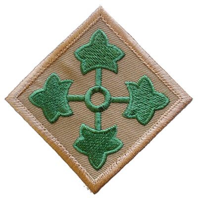 PM0127 Patch - Army, 4th Infantry Division - 3.25 in.