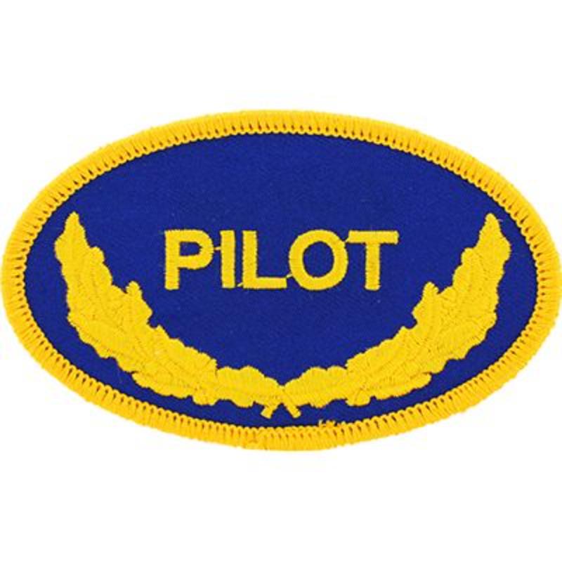 PM0196 Patch - USN, Oval, Pilot - 3.5 in.