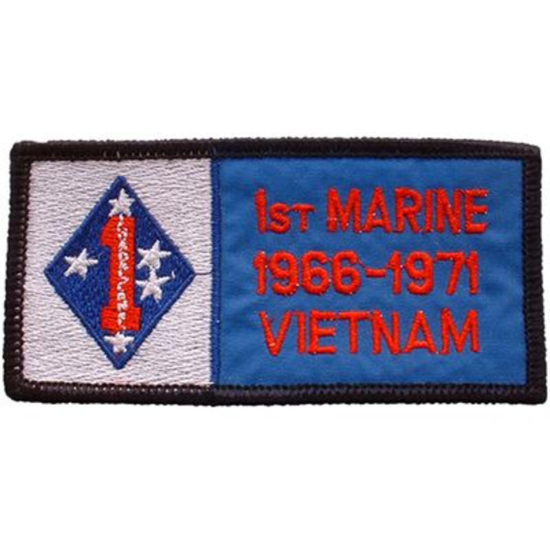 PM0304 Patch - Vietnam, decal, USMC 1St - 1966-1971 - 4.13 x 2 in.