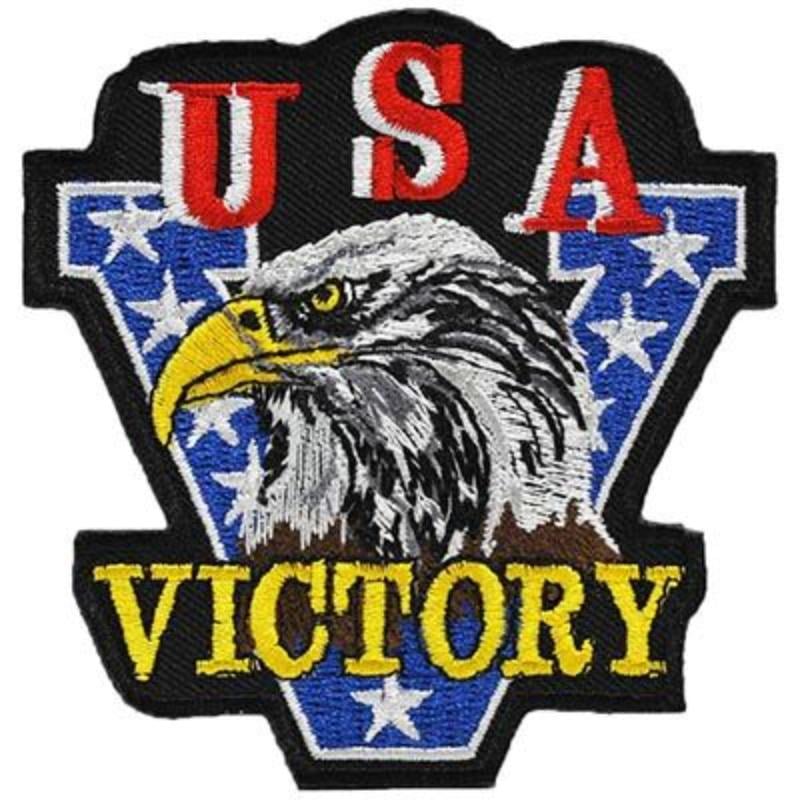 PM0378 Patch - USA, Victory, Eagle - 3.25 in.