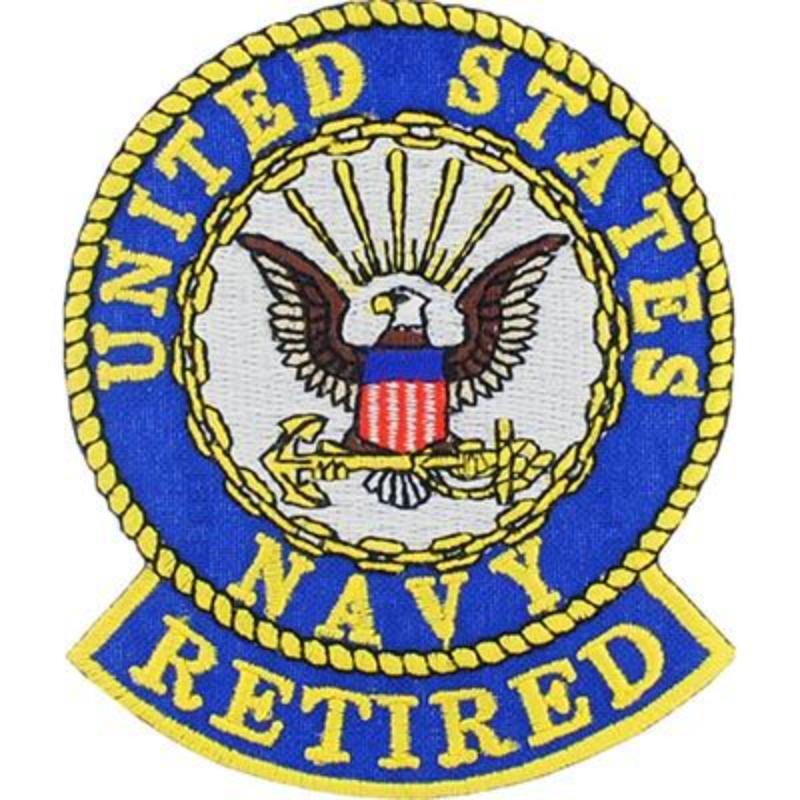 PM0421 Patch - USN Logo, Retired - 3.63 in.