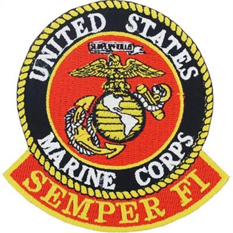 PM0562 Patch - USMC Logo, Semper FI - 3.63 in.