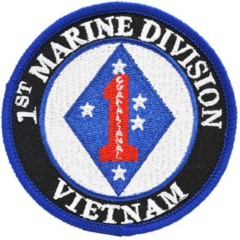 PM0565 Patch - Vietnam, USMC, 1st Division - 3.25 in.