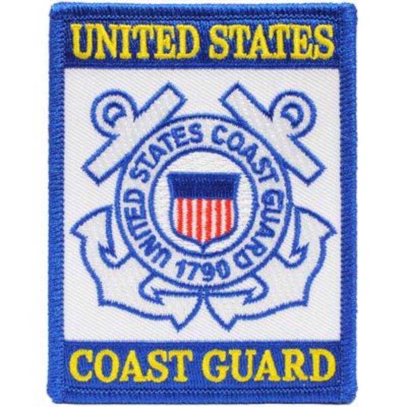 PM0637 Patch - United States Coast Guard, Logo, Rectangle - 3.75 in.