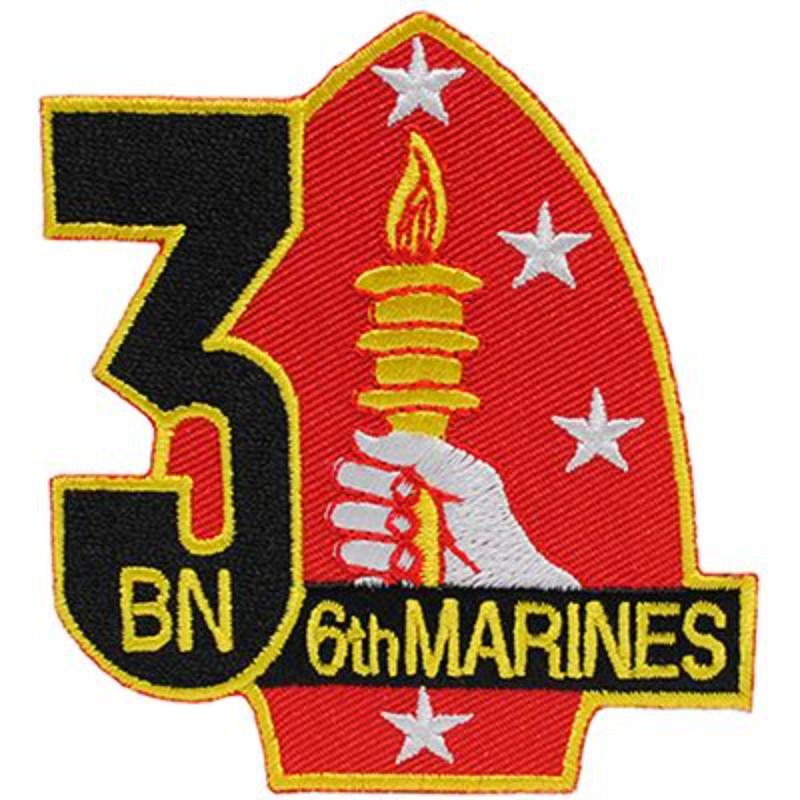 PM0651 Patch - USMC, 3rd BN 6th - 3 in.