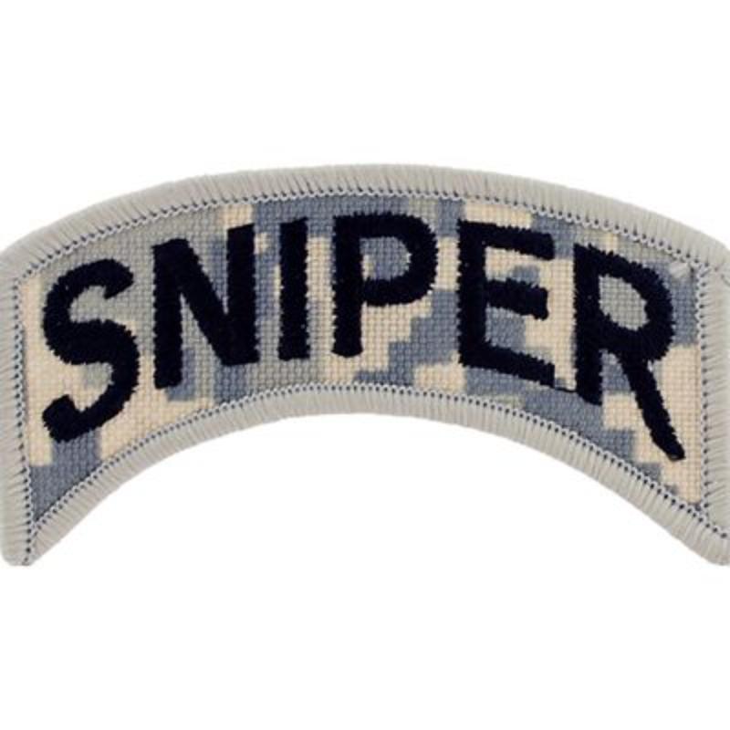 PM0784 Patch - Army, Tab, Sniper - Camo - 3.88 x 1.25 in.