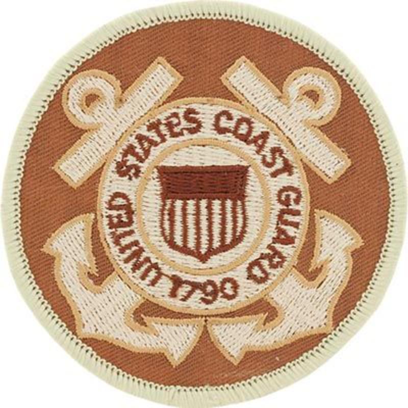 PM0794 Patch - United States Coast Guard, Logo 3D - Desert - 3.63 in.
