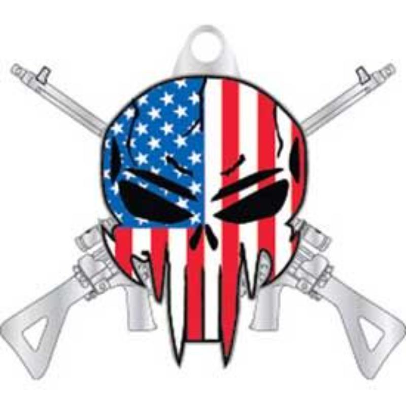KC2022 Key Ring - Sniper & Rifles - Bright-Shine - 1.75 in.
