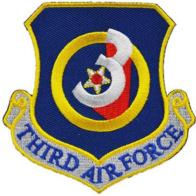 PM0903 Patch - USAF, 3rd, Shield - 3.63 in.