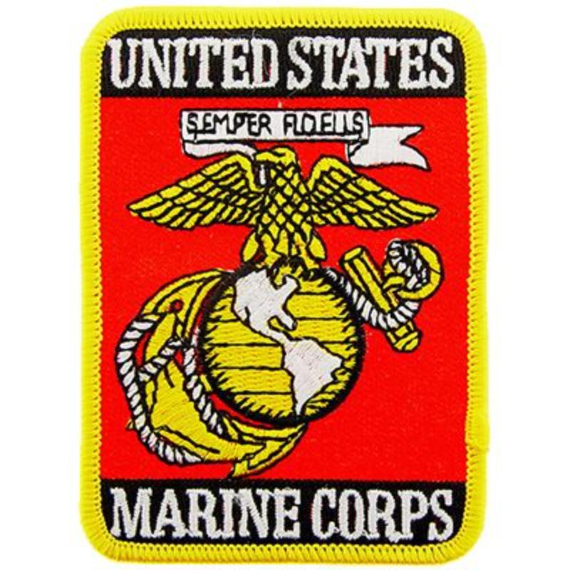 PM1191 Patch - USMC Logo, Rectangle - 3.75 in.