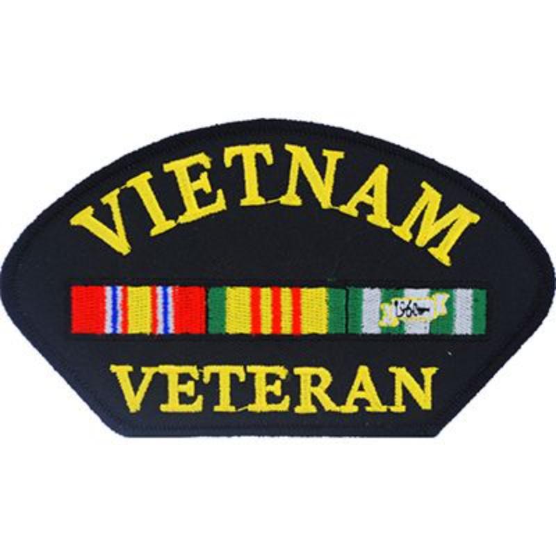 PM1340 Patch - Vietnam, Hat, Veteran - 5.25 x 3 in.