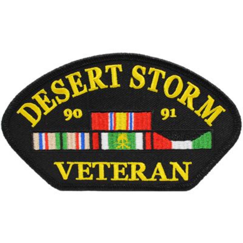 PM1348 Patch - Desert Strom Hat, Veteran Kuwait - 5.25 x 3 in.