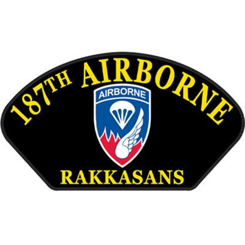 PM1420 Patch - Army, Hat, 187th Airborne - 5.25 x 3 in.