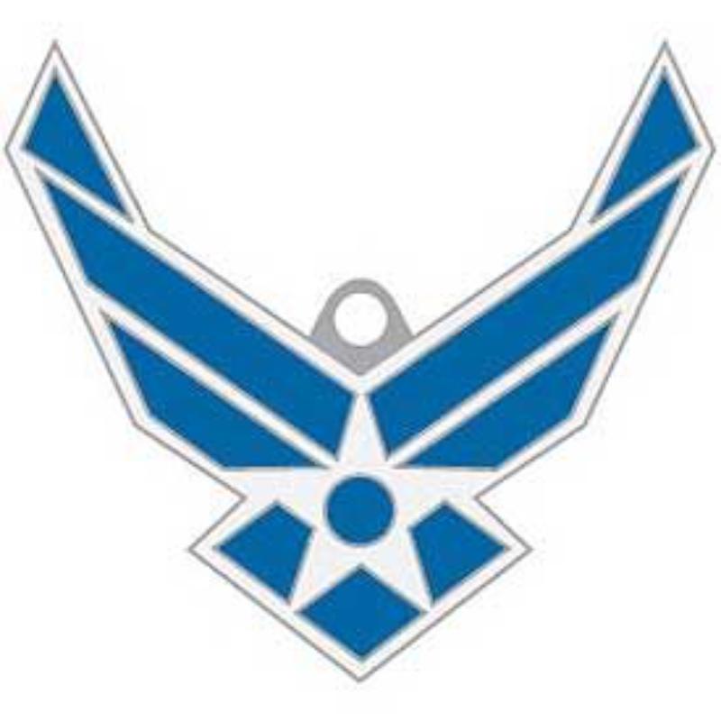 KC2534 Key Ring - USAF Symbol - Bright-Shine - 1.63 in.