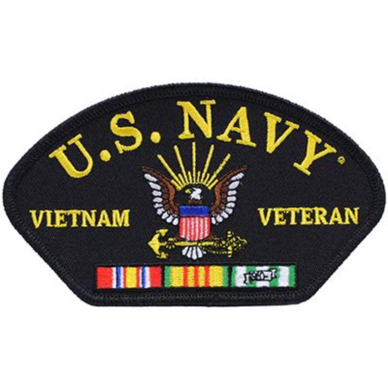 PM1424 Patch - Vietnam, Hat, USN Veteran - 5.25 x 3 in.