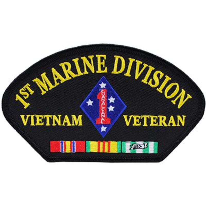 PM1433 Patch - Vietnam, Hat, USMC 1st - 5.25 x 3 in.