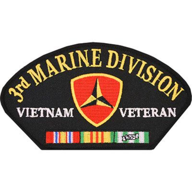 PM1434 Patch - Vietnam, Hat, USMC 3rd - 5.25 x 3 in.