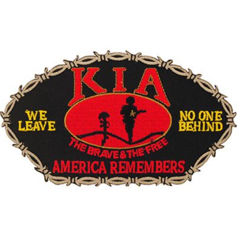 PM1450 Patch - Kia, Hat, America Remember - We Leave No One Behind - 5.25 x 3 in.