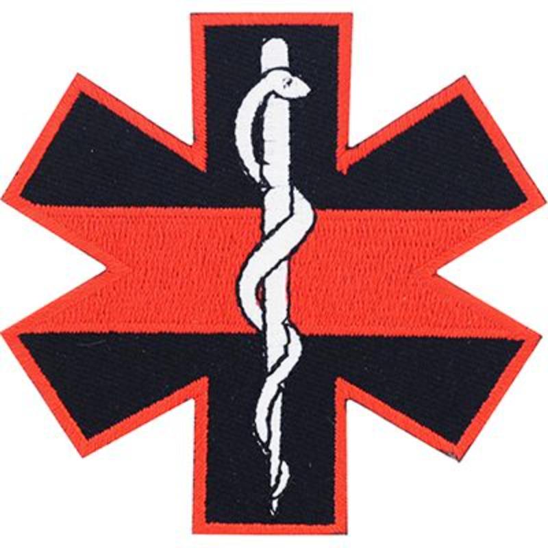 EMS Star of Life Patch - Red Line - 3 in. - Durable & Detailed Design
