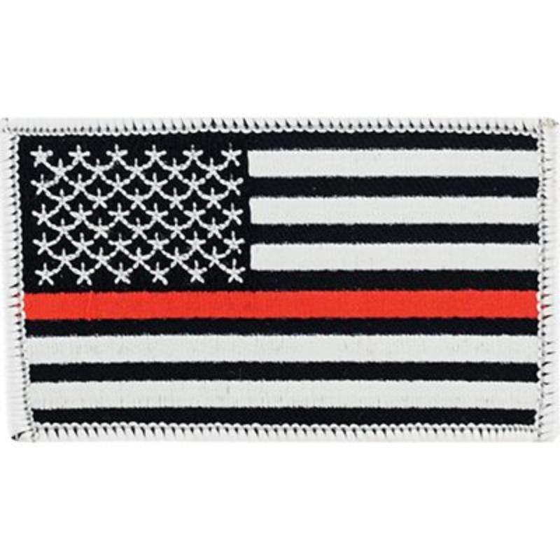 PM3096 Patch - Fire, Red Line USA - 3.38 x 2 in.