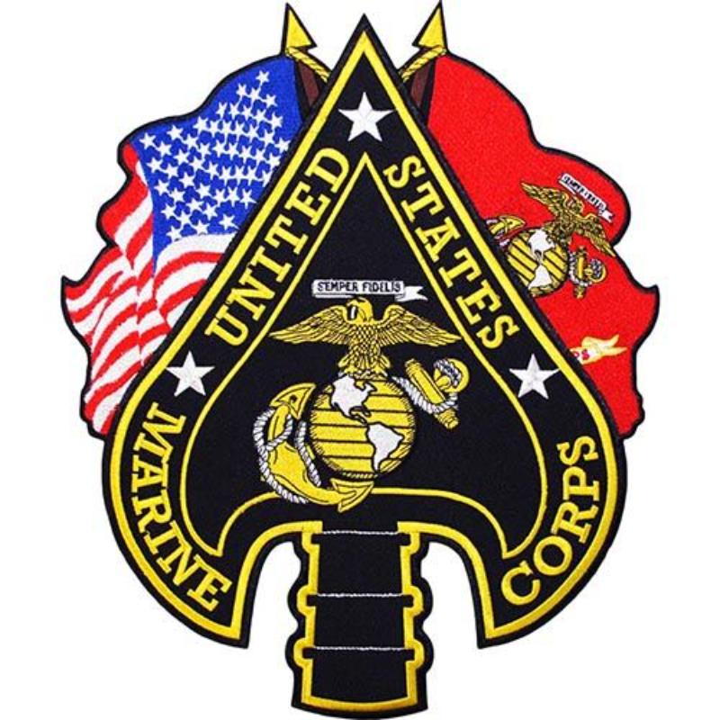 PM9052 Patch - USMC, Spade - 12.5 in.