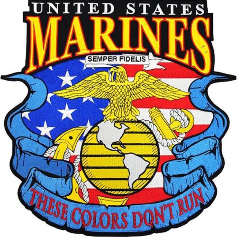 PM9075 Patch - USMC, These Colors - 12 in.