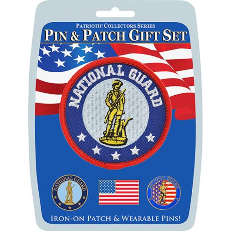 Picture of Eagle Emblems DIS0015 Gift Set - National Guard - 3 Pins & 1 Patch